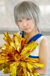 cheerleader cosplay ibara miniskirt nagato_yuki pleated_skirt pom_poms silver_hair skirt suzumiya_haruhi_no_yuuutsu tank_top rating:Safe score:0 user:nil!