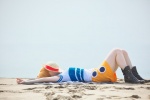 beach boots cosplay flag kuuya miniskirt nami_(one_piece) ocean one_piece orange_hair skirt straw_hat tshirt rating:Safe score:0 user:nil!