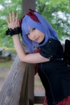 blouse blue_hair bow cosplay croptop lenfried miniskirt remilia_scarlet skirt touhou twintails wings rating:Safe score:0 user:nil!