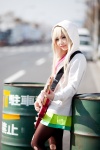 asae_ayato blazer blonde_hair boku_wa_tomodachi_ga_sukunai cosplay guitar kashiwazaki_sena miniskirt pleated_skirt skirt thighhighs zettai_ryouiki rating:Safe score:2 user:DarkSSA