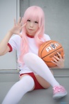 buruma cosplay gym_uniform hakamada_hinata pink_hair ro-kyu-bu! sakuya shorts thighhighs tshirt white_legwear rating:Safe score:3 user:nil!