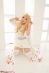 blonde_hair cape cosplay deep_rabbit dress macross macross_frontier macross_frontier:_itsuwari_no_utahime saku sheryl_nome thighhighs zettai_ryouiki rating:Safe score:0 user:nil!