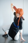 braid cosplay crossplay gintama hibiki_touya kamui mandarin_suit orange_hair umbrella rating:Safe score:0 user:nil!