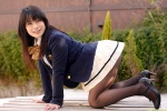 blazer blouse costume dgc_0820 haruno_megumi pantyhose pleated_skirt school_uniform skirt vest rating:Safe score:0 user:nil!