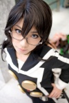 cosplay glasses hayate_x_blade looking_over_glasses miyuki mudou_ayana sailor_uniform school_uniform rating:Safe score:0 user:nil!