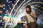 coat hoshino_kana pleated_skirt scarf shoulder_bag skirt watch rating:Safe score:0 user:pixymisa