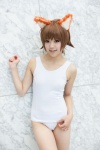 animal_ears cat_ears cosplay miyafuji_yoshika strike_witches swimsuit utateika-na rating:Safe score:2 user:pixymisa