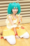 armbands blouse bows cosplay green_hair macross macross_frontier mel_(cosplayer) microphone pantyhose ranka_lee tiered_skirt twintails white_legwear rating:Safe score:0 user:pixymisa