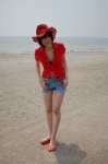 beach bra cowboy_hat namada open_clothes shorts rating:Safe score:0 user:nil!