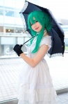 cosplay dress fingerless_gloves gloves green_hair gumi meene umbrella vocaloid rating:Safe score:4 user:pixymisa