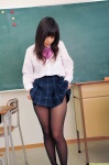 blouse costume dgc_0831 pantyhose pleated_skirt sakura_mikoto school_uniform skirt skirt_lift rating:Safe score:4 user:nil!