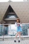 asahina_mikuru cosplay katou_mari miniskirt pleated_skirt sailor_uniform school_uniform skirt socks suzumiya_haruhi_no_yuuutsu rating:Safe score:1 user:nil!