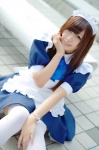 apron cosplay dress hairband maid maid_uniform original shimizu_miki thighhighs zettai_ryouiki rating:Safe score:1 user:nil!