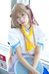 blonde_hair blouse cosplay hair_ribbons karin_(ii) mayoi_neko_overrun! pleated_skirt school_uniform serizawa_fumino skirt rating:Safe score:0 user:nil!