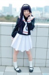 aiba_ai blue_hair cardcaptor_sakura cosplay daidouji_tomoyo hairband pleated_skirt sailor_uniform school_uniform skirt socks rating:Safe score:1 user:nil!