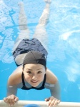 cleavage goggles one-piece_swimsuit pool shinozaki_ai swim_cap swimsuit wet rating:Safe score:0 user:nil!