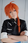 braid cosplay crossplay gintama hibiki_touya kamui mandarin_suit orange_hair rating:Safe score:1 user:nil!