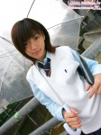 blouse bookbag costume matsushima_hatsune pleated_skirt school_uniform skirt sweater_vest tie umbrella rating:Safe score:0 user:nil!