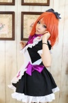 apron cosplay dress hairbow higurashi_ran love_live!_school_idol_project maid maid_uniform m_vol.1 nishikino_maki red_hair rating:Safe score:0 user:nil!