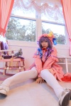 amatsuka_miyu cosplay dress hat patchouli_knowledge purple_hair robe stuffed_animal thighhighs touhou zettai_ryouiki rating:Safe score:0 user:nil!