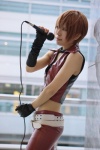 bra choker cosplay croptop fingerless_gloves gloves haruki_(iii) meiko microphone miniskirt skirt vocaloid rating:Safe score:0 user:pixymisa