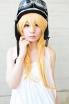 bakemonogatari blonde_hair cosplay dress helmet oshino_shinobu rimo rating:Safe score:1 user:pixymisa
