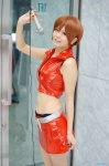 aihara_sakuto cosplay croptop meiko microphone miniskirt orange_hair skirt vest vocaloid rating:Safe score:0 user:nil!