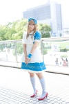 alice_liddell apron cosplay dress hairbow heart_no_kuni_no_alice kneehighs kokuchou_yuzuki striped rating:Safe score:2 user:pixymisa