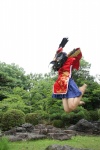 blouse cosplay da_qiao hat higurashi_ran miniskirt sheer_legwear shin_sangoku_musou skirt rating:Safe score:1 user:nil!