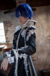 blue_eyes blue_hair cosplay crossplay dress_shirt kaito lili_a overcoat vest vocaloid rating:Safe score:0 user:pixymisa