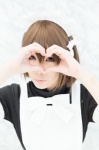 <3 apron bowtie cosplay dress hairband hirasawa_yui k-on! pink_eyes sasa rating:Safe score:0 user:pixymisa
