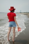 beach bra cowboy_hat namada open_clothes shorts rating:Safe score:0 user:nil!