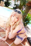 bikini cosplay garter macross macross_frontier multi-colored_hair pool sachi_budou sheryl_nome sunglasses swimsuit rating:Safe score:0 user:nil!