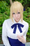 blonde_hair blouse braid cosplay fate/series fate/stay_night hairbow saber sasa skirt rating:Safe score:1 user:nil!