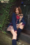 blouse bookbag cardigan kneesocks pleated_skirt scarf school_uniform sena_hitomi skirt rating:Safe score:1 user:nil!