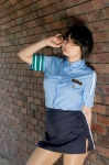 chocoball cosplay glasses lucky_star miniskirt narumi_yui pantyhose police_uniform policewoman sheer_legwear skirt rating:Safe score:4 user:nil!