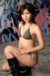 bikini boots cleavage matsuyama_mami side-tie_bikini swimsuit rating:Safe score:2 user:nil!