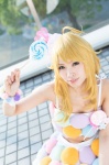 blonde_hair blue_eyes cosplay croptop hat hoshii_miki idolmaster lollipop skirt uri rating:Safe score:0 user:pixymisa