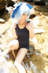 blue_hair cirno cosplay hairbow lenfried one-piece_swimsuit school_swimsuit swimsuit touhou wet wings rating:Safe score:0 user:nil!