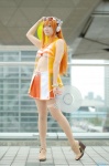 beatmania_iidx bikini_top cosplay kishigami_hana orange_hair pantyhose pleated_skirt skirt sunglasses swimsuit umegiri_iroha rating:Safe score:5 user:nil!