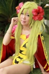 bracelets cape cosplay eiyuu_senki flowers green_hair kamehameha loincloth sash yae_maiko rating:Safe score:0 user:pixymisa