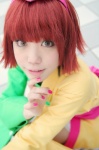 cosplay hairband kanoko kumo pantyhose pop'n_music red_hair striped thighhighs yukata rating:Safe score:1 user:nil!