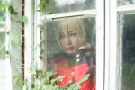 blonde_hair blouse braid cosplay darjeeling garden_(ii) girls_und_panzer military_uniform na-san window rating:Safe score:0 user:Beako