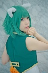 animal_ears bell cat_ears collar cosplay dress green_eyes green_hair gumi mashiro_ayaki vest vocaloid rating:Safe score:0 user:pixymisa