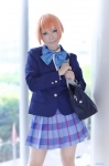 blazer blouse bookbag cosplay hoshizora_rin love_live!_school_idol_project orange_hair pleated_skirt risako school_uniform skirt rating:Safe score:1 user:nil!