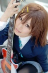 blazer blouse cosplay guitar hair_clips hirasawa_yui k-on! pantyhose pleated_skirt school_uniform skirt tachibana_remika rating:Safe score:0 user:nil!