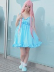 cleavage cosplay dress megurine_luka miyabi my_room_disco_night_(vocaloid) pink_hair vocaloid rating:Safe score:2 user:nil!