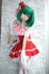 blouse cosplay gloves green_hair hayase_ami macross macross_frontier miniskirt ranka_lee skirt thighhighs top_hat twintails rating:Safe score:2 user:nil!