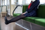 kanda_midori pantyhose pleated_skirt sailor_uniform scarf school_uniform skirt rating:Safe score:5 user:nil!