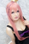 bow cleavage cosplay crown dress izumi_ayame megurine_luka pink_hair vocaloid world_is_mine_(vocaloid) rating:Safe score:1 user:pixymisa